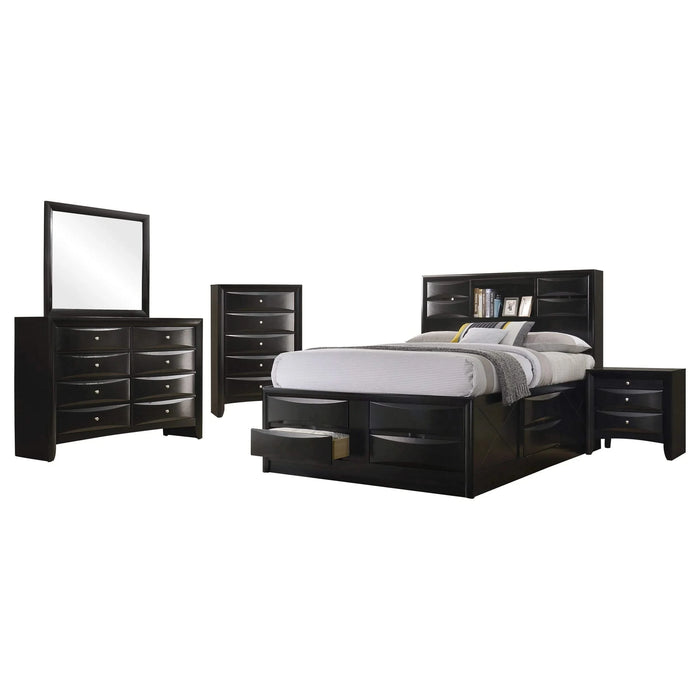 Isabel Black 5-piece Storage Bedroom Set Default -DTYStore