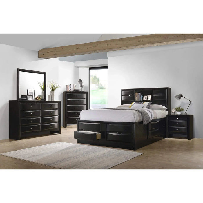 Isabel Black 5-piece Storage Bedroom Set Default -DTYStore