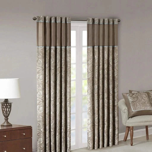 Jacquard Curtain Panel Pair(2 Pcs Window Panels) Default -DTYStore