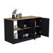 Juniper Kitchen Island with Large Top Surface, Double Door Cabinet, and Open Shelves Default -DTYStore