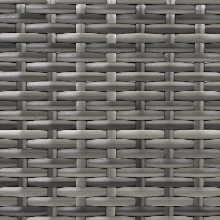 K&K 52.8'W Wicker Outdoor Grill Cart with Extended Plastic Wood Table Top, Rolling Kitchen Island on Wheels with Storage Cabinet, for Patio Backyard Garden Poolside, Double Handle Design, Grey Default -DTYStore