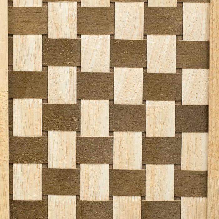 K&K 53.2'W 3D Woven Checkerboard Pattern Design Kitchen Island with Drop Leaf, Rolling Kitchen Island on Wheels with Internal Storage Rack, Power Outlet, Kitchen Cart with 3 Drawers 2 Cabinets, Nature Default -DTYStore