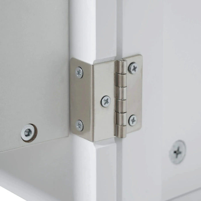 K&K 54.9' Kitchen Island with Drop Leaf, Power Outlet, Kitchen Storage Cart with 4 Door Shelves, Cross Barn Doors & Visual Glass Door, Rolling Kitchen Island on 4 Wheels for Kitchen, Dining Room,White Default -DTYStore