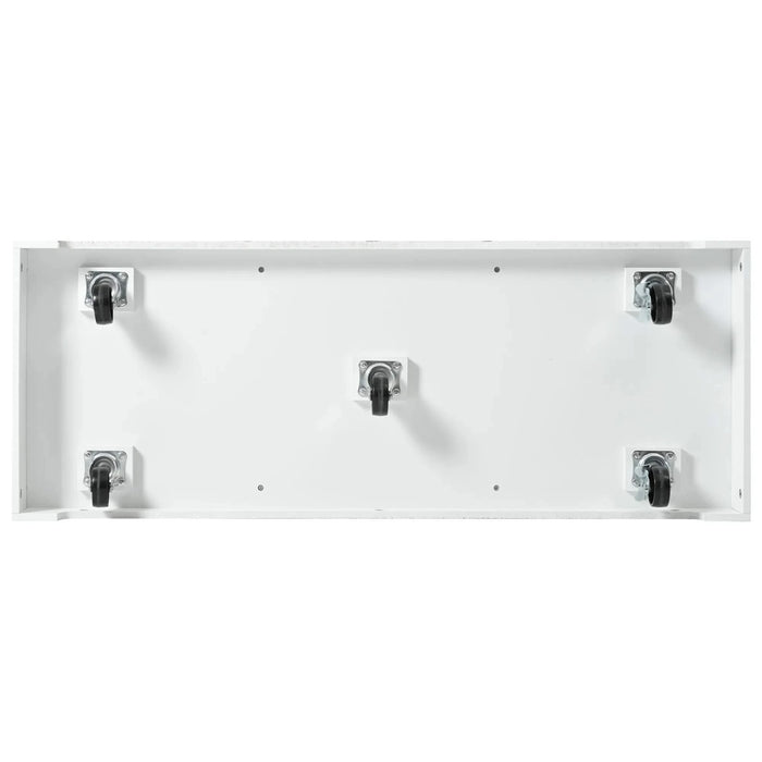 K&K 55.7'' Large Kitchen Island with 2 Drop Leaf,, Rolling Kitchen Cart on 5 Wheels with Power Outlet, Folding Storage Dining Table with Spice & Towel Rack , 3 Drawers, for Kitchen, Dining Room,White Default -DTYStore