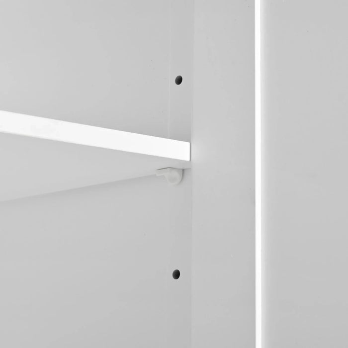 K&K 55.7'' Large Kitchen Island with 2 Drop Leaf,, Rolling Kitchen Cart on 5 Wheels with Power Outlet, Folding Storage Dining Table with Spice & Towel Rack , 3 Drawers, for Kitchen, Dining Room,White Default -DTYStore