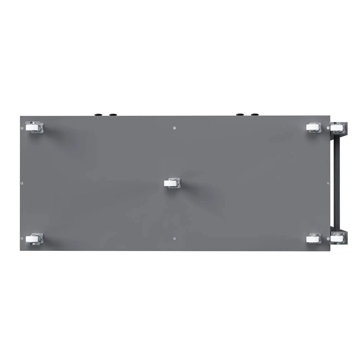 K&K 74.5 inch Kitchen Island with Extendable Dining Table , Rolling Kitchen Island on Wheels with Spice Rack and 2 Drawers, Kitchen Storage Cart with 4 Door Cabinet, for Kitchen, Dining Room, Grey Default -DTYStore