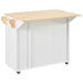 K&K Kitchen Island with Drop Leaf, Kitchen Storage Cart with 3 Tier Pull Out Cabinet Organizer, Internal Storage Rack, Rolling Kitchen Cart on Wheels with Towel Rack, 2 Drawers, for Kitchen, White Default -DTYStore