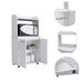 Kitchen Cart 49' H, Two Door Cabinet, One Open Shelf, Two Interior Shelves, White Default -DTYStore