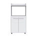 Kitchen Cart 49' H, Two Door Cabinet, One Open Shelf, Two Interior Shelves, White Default -DTYStore