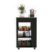 Kitchen Cart Sonex, Kitchen, Black / Light Oak Default -DTYStore