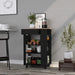 Kitchen Cart Sonex, Kitchen, Black / Light Oak Default -DTYStore