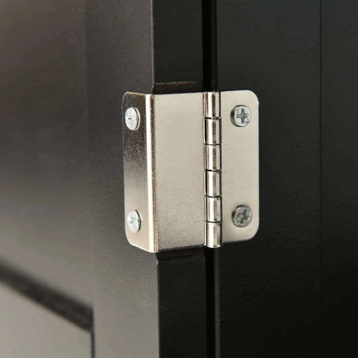 Kitchen Island Cart with Solid Wood Top and Locking Wheels,54.3 Inch Width,4 Door Cabinet and Two Drawers,Spice Rack, Towel Rack (Black) Default -DTYStore