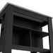 Kitchen Island Dozza, Three Shelves, Black / Ibiza Marble Color Finish Default -DTYStore