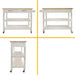 Kitchen Island & Kitchen Cart, Rubber Wood Top, Mobile Kitchen Island with Two Lockable Wheels, Simple Design for Easy Storing and Fetching, Two Drawers Give Unique Storage for Special Utensil. Default -DTYStore