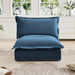 Koala Armless Sofa Blue Chenille -DTYStore