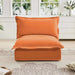 Koala Armless Sofa Orange Chenille -DTYStore