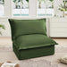 Koala Armless Sofa Green Chenille -DTYStore