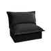 Koala Armless Sofa Black Chenille -DTYStore