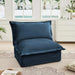 Koala Armless Sofa Blue Chenille -DTYStore