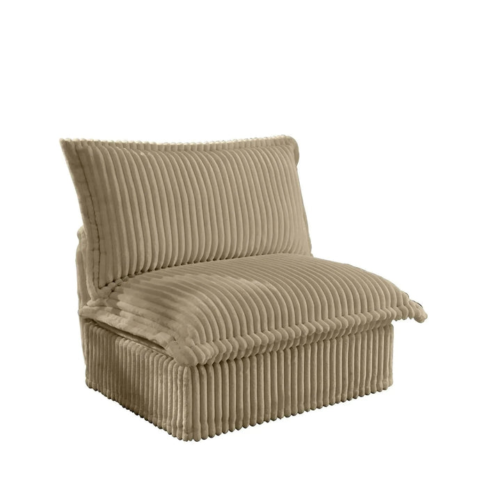 Koala Armless Sofa Cream Chenille -DTYStore