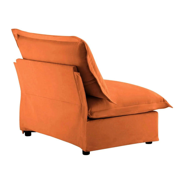 Koala Armless Sofa Blue Chenille -DTYStore