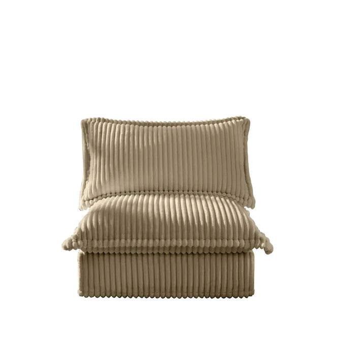 Koala Armless Sofa Cream Chenille -DTYStore