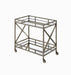 Kristensen Mirrored & Antique Gold Finish Serving Cart Default -DTYStore