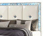 Laguna Modern Style 5 Pc Queen Upholstered Bedroom Set Made with Wood and Crystal Accents in White Default -DTYStore