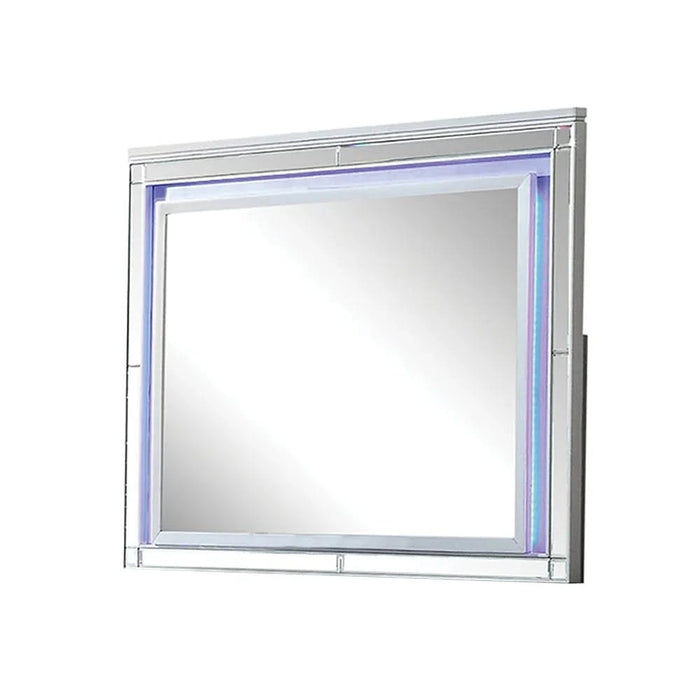 Lavish Modern Style 5 Pc Queen Bedroom Set Made with Fireplace in Headboard & TV stand in Footboard with Wood in Beige Default -DTYStore