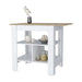 Lisbon Kitchen Island, 3-Tier Shelf and Large Workstation Default -DTYStore