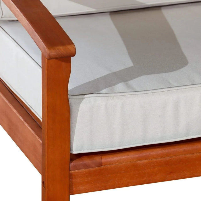 Longs Peak Eucalyptus Outdoor Deep Seat Chair with Cushions -DTYStore