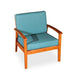 Longs Peak Eucalyptus Outdoor Deep Seat Chair with Cushions Natural Oil Sage -DTYStore