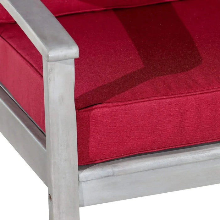 Longs Peak Eucalyptus Outdoor Deep Seat Chair with Cushions -DTYStore