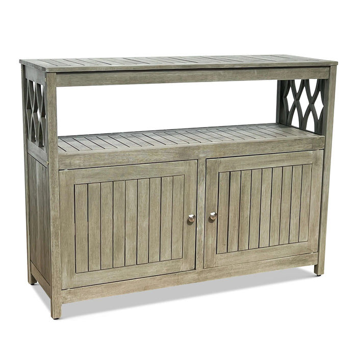 Longs Peak Eucalyptus Outdoor Sideboard Weathered Gray -DTYStore