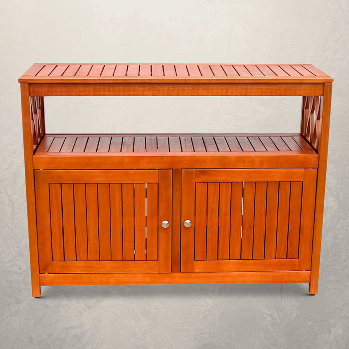 Longs Peak Eucalyptus Outdoor Sideboard Natural Oil -DTYStore