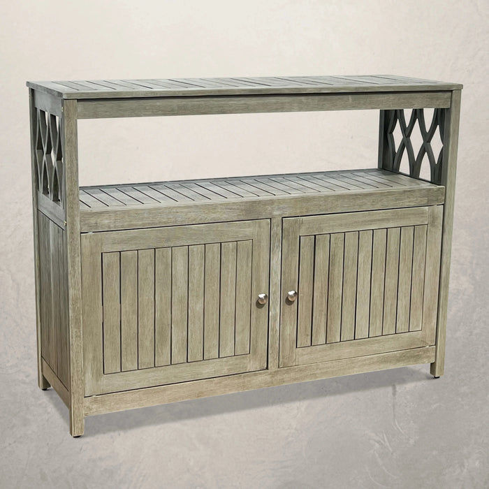 Longs Peak Eucalyptus Outdoor Sideboard Weathered Gray -DTYStore