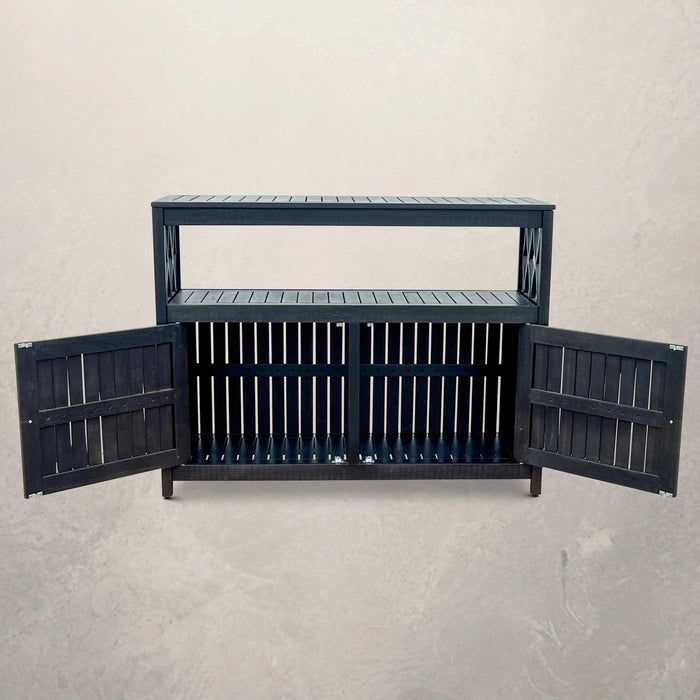 Longs Peak Eucalyptus Outdoor Sideboard Espresso -DTYStore