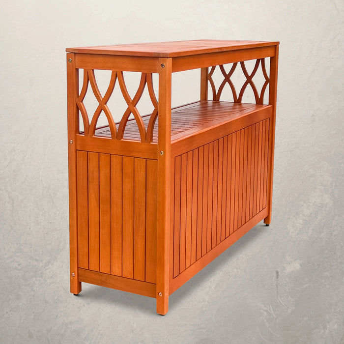 Longs Peak Eucalyptus Outdoor Sideboard Natural Oil -DTYStore