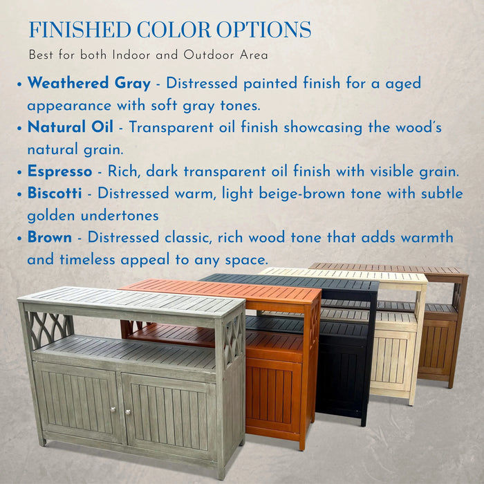 Longs Peak Eucalyptus Outdoor Sideboard -DTYStore