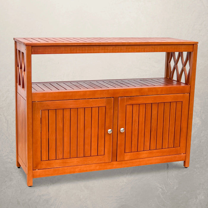 Longs Peak Eucalyptus Outdoor Sideboard Natural Oil -DTYStore