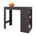 Luna Modern Kitchen Island with Open Storage, Wenge Default -DTYStore