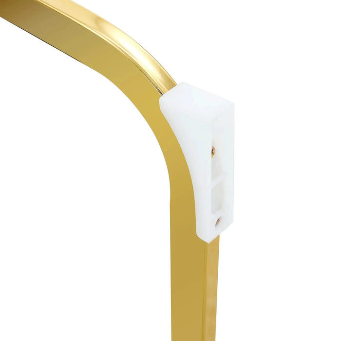 Luxurious and minimalist chair covers, 2 high elasticity dining chairs, black PU material, metal gold arched legs. Default -DTYStore