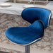 Masaccio Velvet Upholstered Adjustable Swivel Barstool, Set of 2, Blue Default -DTYStore