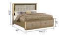 Medusa Queen 4PC Bedroom set Made with Wood in Gold (NJ Inventory) Default -DTYStore