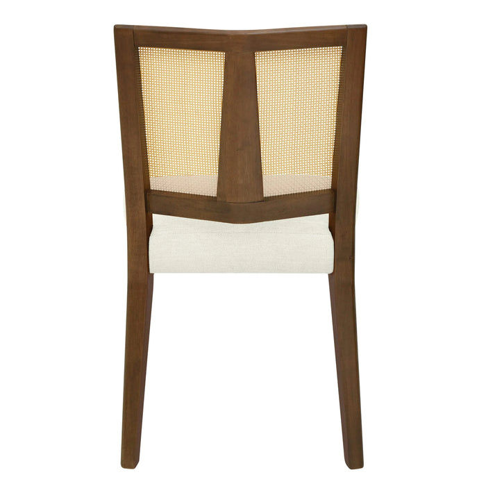 Mid-Century Rattan Dining Chair Without Arms Set of 2 Default -DTYStore