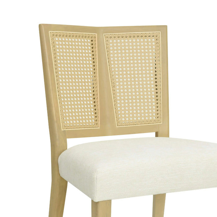 Mid-Century Rattan Dining Chair Without Arms Set of 2 Default -DTYStore