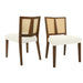 Mid-Century Rattan Dining Chair Without Arms Set of 2 Default -DTYStore