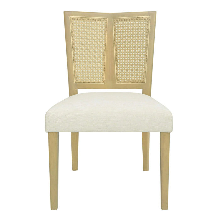 Mid-Century Rattan Dining Chair Without Arms Set of 2 Default -DTYStore
