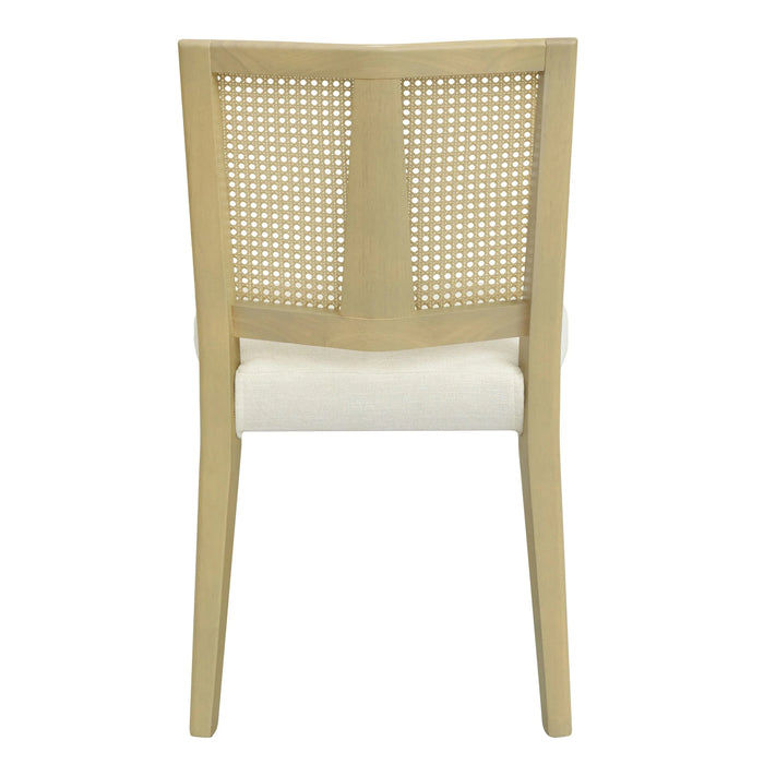 Mid-Century Rattan Dining Chair Without Arms Set of 2 Default -DTYStore