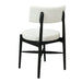 Mid Century Modern Dining Chairs with Unique Open Back and Upholstered Curved Backrest in Black and Beige Boucle Default -DTYStore